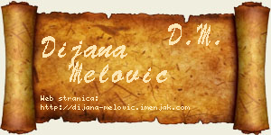 Dijana Melović vizit kartica
